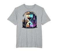 Histoire de Vivre au Mauvais siècle Art de Voyage dans Le Temps T-Shirt, Homme Grandes Tailles, Gris Chiné, 5X Tall