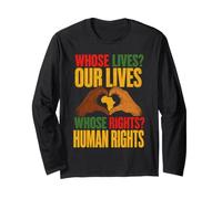 Histoire des Noirs de Protestation Afro-américaine des Droits Humains Manche Longue