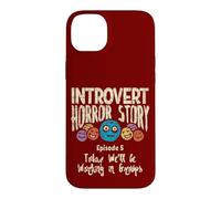 Histoire d'horreur introverti timide Citation antisociale effrayante Halloween Coque pour iPhone 14 Plus