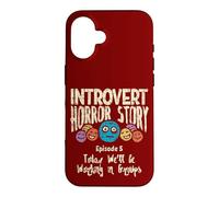Histoire d'horreur introverti timide Citation antisociale effrayante Halloween Coque pour iPhone 16