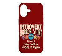 Histoire d'horreur introverti timide Citation antisociale effrayante Halloween Coque pour iPhone 17