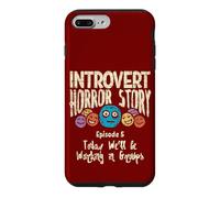 Histoire d'horreur introverti timide Citation antisociale effrayante Halloween Coque pour iPhone 7 Plus/8 Plus