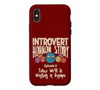 Histoire d'horreur introverti timide Citation antisociale effrayante Halloween Coque pour iPhone X/XS