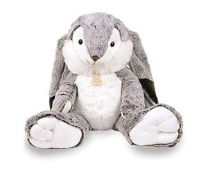 Histoire d'Ours - Grande Peluche Lapin Marius - Collection Les Z'animoos avec Boîte Cadeau - Gris - 50 Cm - Douce et Mignonne - Idée Cadeau de Naissance et Anniversaire Fille et Garçon - HO2298