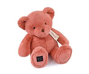 Histoire d'Ours - Grande Peluche Ours - Le Nounours - Rose Praline - 40 cm - Grosse Peluche Super Douce à Caliner pour les Enfants - Idée Cadeau de Naissance Bébé, Noël et Anniversaire - HO3233