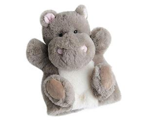 Histoire d'Ours - Marionnette à Main Hippopotame - Gris Taupe - HO2592 | Matière Dense et Soyeuse - Douce comme un Doudou - Pour Raconter des Histoires - Motricité Fine - Lavable à 30° - Idée Cadeau