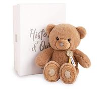 HISTOIRE D'OURS - Ours Charms Peluche Doudou pour Enfants - Marron Clair 24 cm - Cadeau Naissance Bébé Fille Garçon - Douce et Câline - Jouet Premier Âge - HO2809