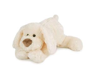 HISTOIRE D'OURS - Peluche Chien Cookie - 40 cm - Blanc - Collection La Ferme - Peluche à l'Air Malicieux, Grosse Truffe et Pelage Soyeux - Idée Cadeau pour Bébé & Enfants Filles et Garçons - HO2320