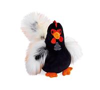Histoire d'ours - Peluche Coq Noir - 26 cm - Collection Le Coq'rico/Les Champêtres Chics - Noir Blanc - Idée Cadeau Naissance Filles Garçons - Doudou Éveil et Curiosité pour l'enfant - HO3216