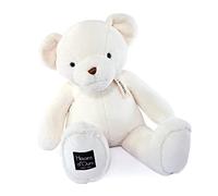 Histoire d'Ours - Peluche Géante Ours - Le Nounours - Blanc - 75 cm - Très Grande Peluche Super Douce à Caliner pour les Enfants - Idée Cadeau de Naissance Bébé, Noël et Anniversaire - HO3222