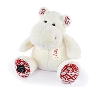 Doudou et Compagnie - Peluche Hippopotame HIPPO - Blanc Noël - 40 cm - Grande et douce - HO3202