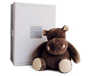 HISTOIRE D'OURS - Peluche Hippopotame Enfant - Collection Savane - Taille 38 cm - Couleur Marron - Idée Cadeau Originale pour Enfants - Pour les Amoureux des Animaux de la Savane - HO1057