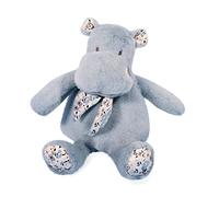 Histoire d'Ours - Peluche Hippopotame - Hippo Bandana - Bleu - 22 Cm - Peluche Douce et Mignonne pour les Calins - Idée Cadeau de Naissance et Anniversaire pour Fille et Garçon - L'HIPPO - HO3176