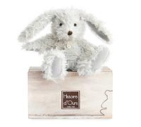 Histoire d'Ours Peluche Lapin Gris Perle Chiné 10 cm