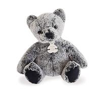 HISTOIRE D'OURS - Peluche Ours Anthracite 25 cm - Collection Ours Mousse - Collection Ours Mousse - Dès la Naissance - Lavable à 30° - Boîte Cadeau Raffinée - Cadeau pour Bébé - HO3016