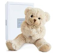 Histoire d'Ours - Peluche Ours - Beige - 25 cm - Collection Calin'ours - Peluche Doudou Ourson Mignonne et Douce - Avec Boite Cadeau pour Offrir dès la Naissance à Bébé - HO2218