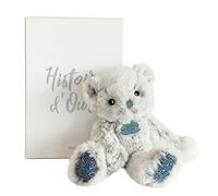HISTOIRE D'OURS - Peluche Ours - Gris - 25 Cm - Collection Copains Câlins - avec Boîte Cadeau - Doudou Tout Doux - Idée Cadeau de Naissance et Anniversaire Filles et Garçons -HO2943