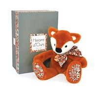 Doudou et Compagnie - Peluche renard Collection Copains Câlins 25 cm orange avec boîte cadeau
