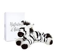 HISTOIRE D'OURS - Peluche Zèbre - 25 cm - Blanc/Noir - Zephir Le Zèbre Collection Terre Sauvage - Boite Cadeau - Peluche Douce & Réaliste pour les Câlins Enfants - Idée Cadeau Naissance Bébé - HO3048