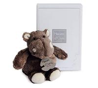 HISTOIRE D'OURS - Petite Peluche Hippopotame -14 cm - Marron - Collection dans la Savane - Doudou Peluche Hippo très Doux - Idée Cadeau pour Bébés Filles et Garçons - Lavable à 30° - HO1059