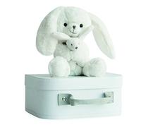 Histoire d'Ours - Peuche Lapin Avec Bébé - 17 cm - Blanc- HO2641