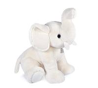 HISTOIRE D'OURS - Très Grande Peluche Eléphant - Blanc - 65 cm - Collection Preppy Chic - Idée Cadeau de Naissance et Anniversaire pour Enfants - Doudou XXL Très Doux - HO3142