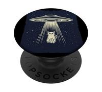 Histoire drôle d'OVNI et de chat pour les amateurs d'espace PopSockets PopGrip Adhésif