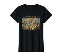 Histoire du 54e régiment de Guerre Civile du Massachusetts de Fort Wagner T-Shirt Graphique avec Valeur, Femme, Noir, L