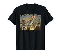 Histoire du 54e régiment de Guerre Civile du Massachusetts de Fort Wagner T-Shirt Graphique avec Valeur, Homme, Noir, XL