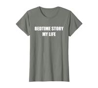 Histoire du Coucher : Ma Vie T-Shirt, Femme, Vert Kaki chiné, S