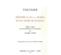 Histoire du docteur Akakia et du natif de St-Malo - Voltaire - Nizet - broché - Essai