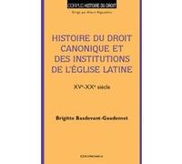 Histoire du droit canonique BASDEVANT-GAUDEMET/B (Auteur)