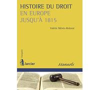 Histoire du droit en Europe jusqu'à 1815