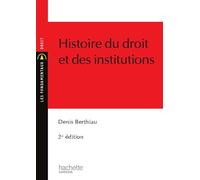 Denis Berthiau – Histoire du droit et des institutions – broché