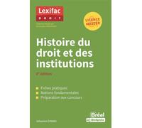 Histoire du droit et des institutions - Sébastien Evrard - Bréal - broché - Scolaire / Universitaire