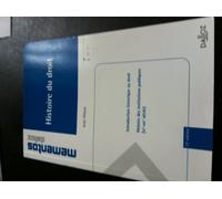 Histoire du droit: Introduction historique au droit et histoire des institutions publiques
