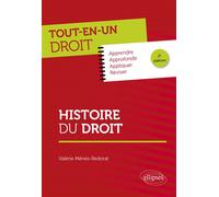 Histoire du droit - Valérie Menes-Redorat - Ellipses - broché - Scolaire / Universitaire