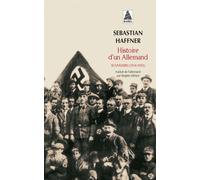 Histoire d'un Allemand Souvenirs (1914-1933) - Sebastian Haffner - Actes sud - Poche - Récit