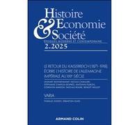Histoire, Économie et Société 2/2025 Collectif (Auteur)
