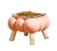 Histoire élevée pour chats - Feeder pour chat | Bac en céramique avec antidérapant | Comederoo pour animaux de compagnie avec jambes hautes et anti-barbilla noir, idéal pour la maison, les voyages