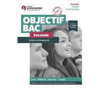 Histoire et géographie Seconde Cours - Méthode - Exercices - Corrigés - Cécile Vrain - Cours Legendre Eds - broché - Scolaire / Universitaire