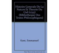 Histoire générale de la nature et Théorie du ciel (1755) - 1755 - Emmanuel Kant - Vrin - Livre