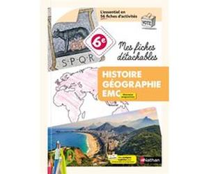 Histoire Géographie 6ème - Mes fiches détachables - 2026 Éric Godeau (Directeur éditorial), Nicolas Richer (Directeur éditorial), Emilie Burtin (Auteur), Anne-Sophie Mahiddine (Auteur), Pierre Rouster