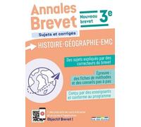 Histoire-Géographie-Emc 3e - Sujets Et Corrigés - Edition 2026