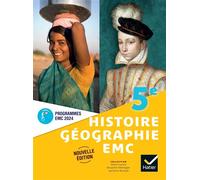 Histoire-Géographie-EMC 5e - Ed. 2024 - Livre élève - Martin Ivernel - Hatier - broché - Scolaire / Universitaire