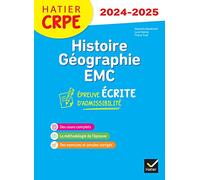 Histoire-Géographie-EMC- CRPE 2024-2025 - Epreuve écrite d'admissibilité
