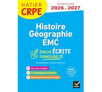 Baudinault, Gomes, Truel – Histoire-Géographie-EMC CRPE 2026-2027 – Épreuve écrite L3/M2 – Broché
