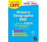 Histoire-Géographie-EMC- CRPE 2026-2027 - Epreuve écrite d'admissibilité - L3 et M2