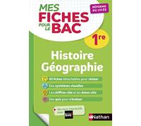 Histoire-Géographie Première - Mes fiches pour le BAC 1re - BAC 2026