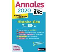 Histoire-Géographie Tle Es-L - Sujets & Corrigés